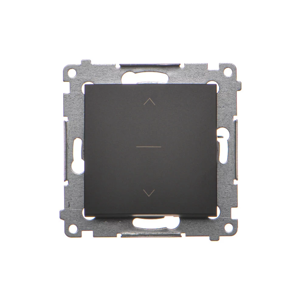 Łącznik żaluzjowy trójpozycyjny 1-0-2 10AX Czarny mat Simon 54 - DZW1K.01/49