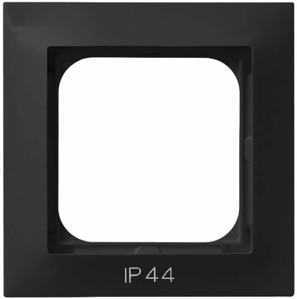 Ramka pojedyncza do zestawów IP-44 Czarny matowy Impresja - RH-1Y/33