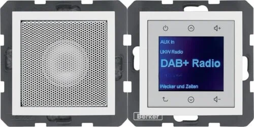 Radio Touch DAB+ z głośnikiem Biały połysk Berker B.Kwadrat - 29808989