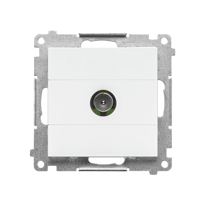 Gniazdo antenowe TV pojedyncze Biały mat Simon 55 - TAK1.01/111