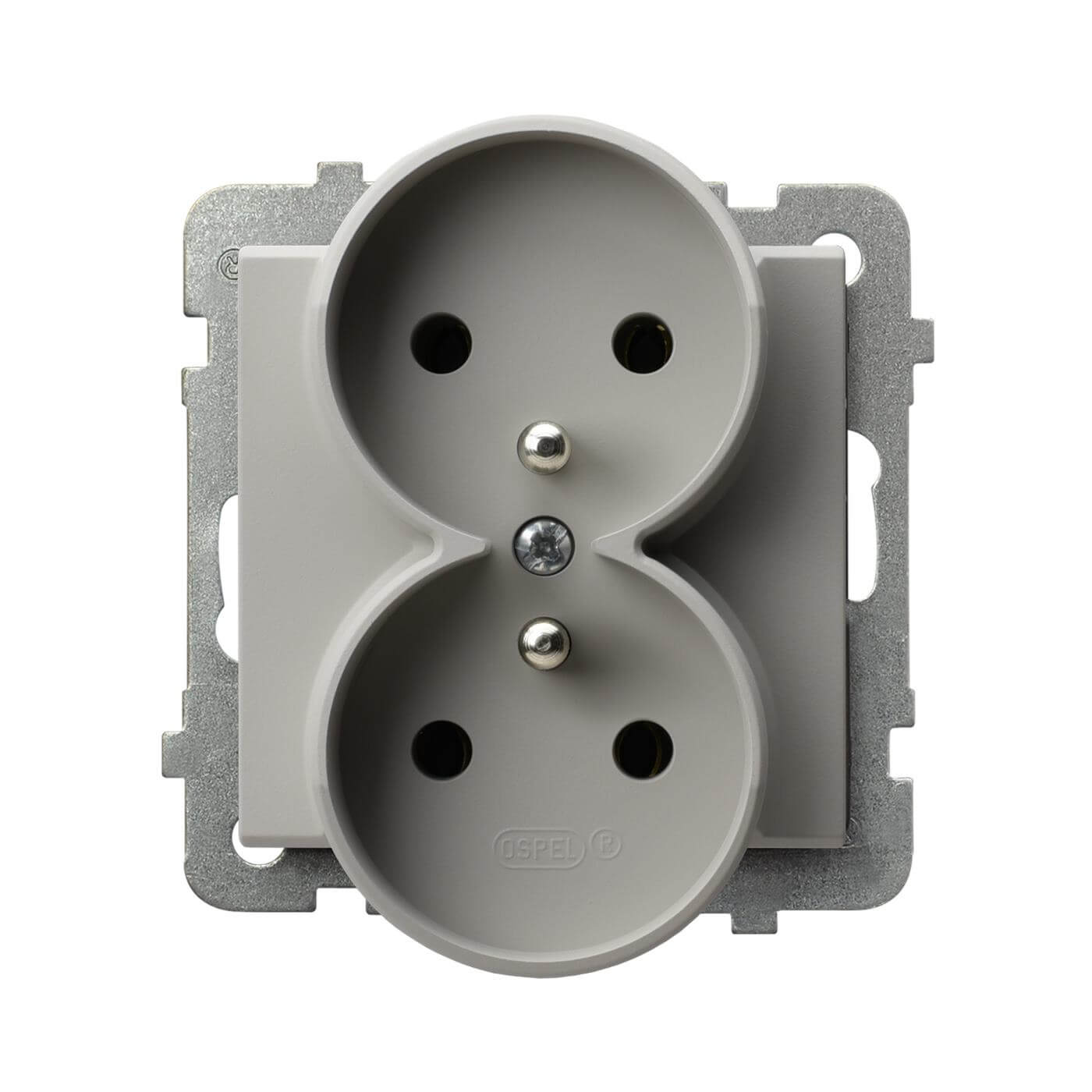 Gniazdo podwójne z uziemieniem Kaszmir Sonata - GP-2RRZ/m/82