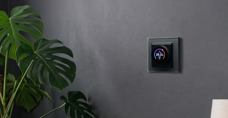 Termostat WiFi w ramce ze szronionego szkła Ospel Sonata