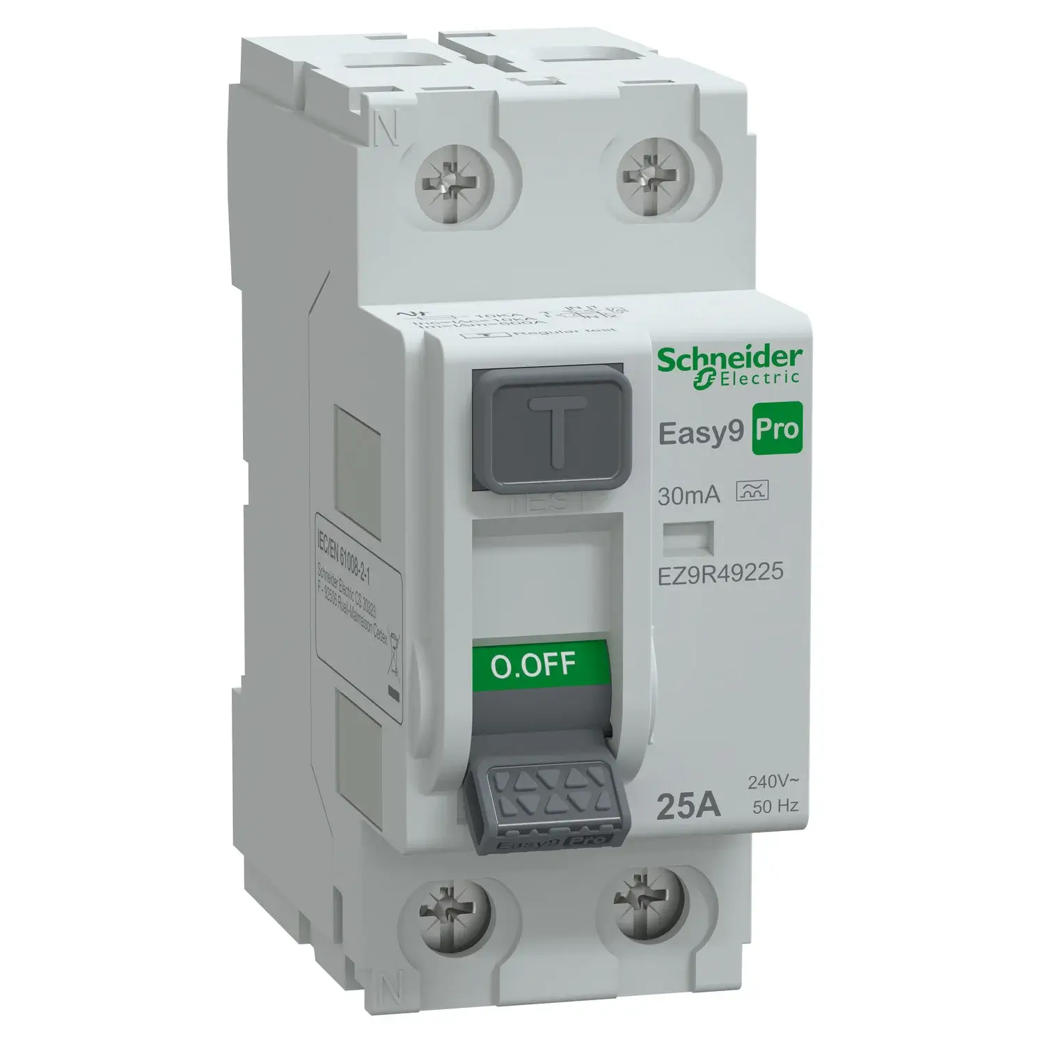 Wyłącznik różnicowoprądowy Schneider Easy9 Pro 25 A 30 mA z przyciskiem TEST