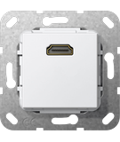 Moduł gniazda HDMI Gira do domowych systemów multimedialnych.