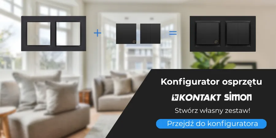 Konfigurator gniazdek i wyłączników Kontakt Simon, banner mobilny